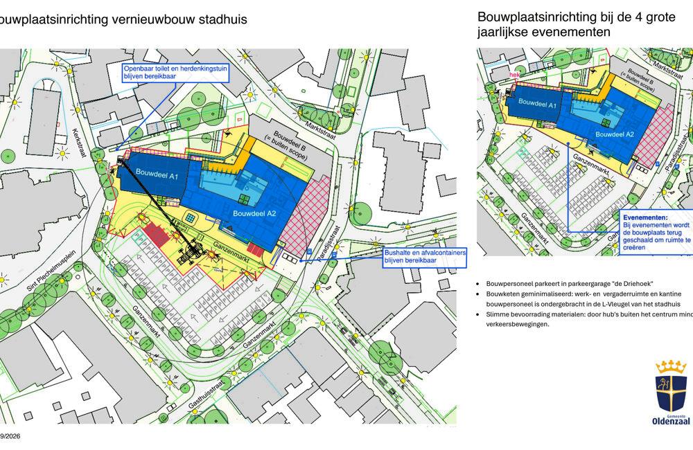 260922 Bijlage Ganzenmarkt grotendeels open tijdens vernieuwbouw stadhuis