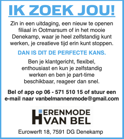 Vacature van Bel herenmode.png