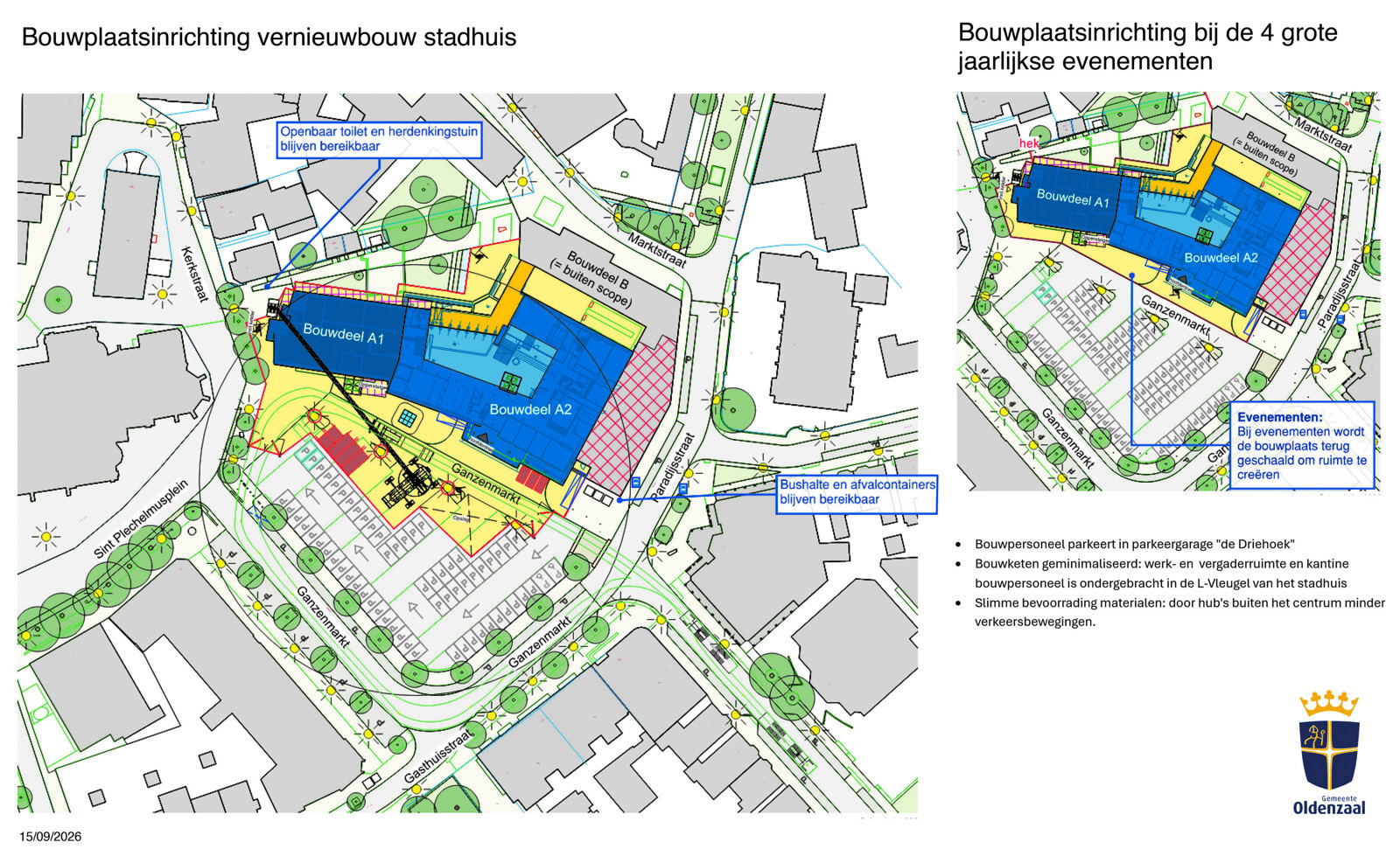 260922 Bijlage Ganzenmarkt grotendeels open tijdens vernieuwbouw stadhuis