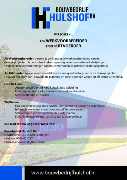 BouwbedrijfHulshof_AdvertentieA5_Werkvoorb.Uitvoerder
